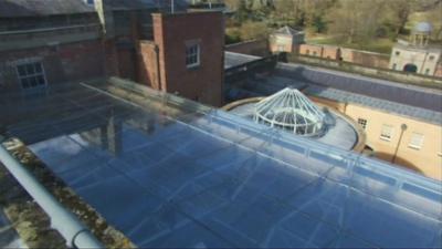 The new glass roof at Attingham Park