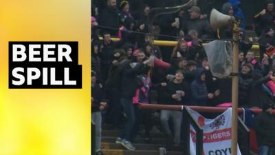 Castleford Tigers fans celebrate