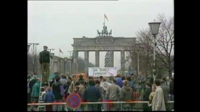 Crowd of people at Brandenburg Gate