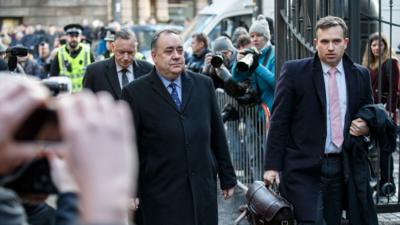 Alex Salmond arrives at court