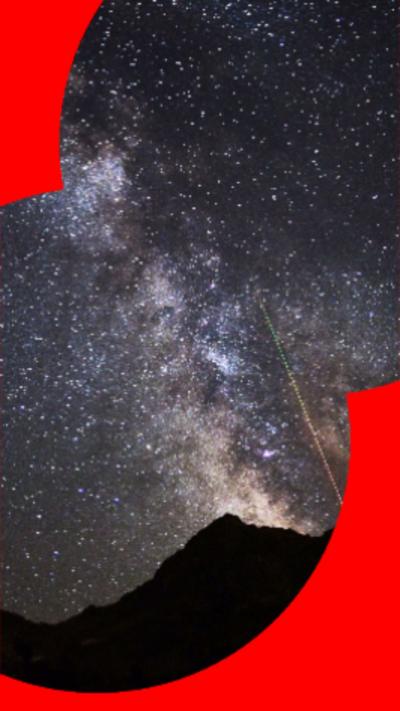 The Perseids meteor shower with the Milky Way galaxy.