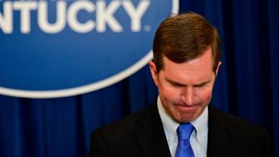 Governor Andy Bashear at press conference