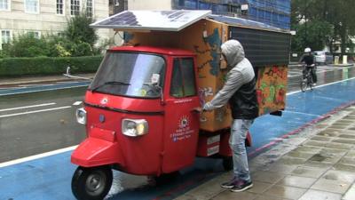 Naveen Rabelli's solar-powered tuk-tuk