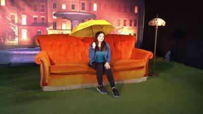 Fans try out the set at FriendsFest in Brighton