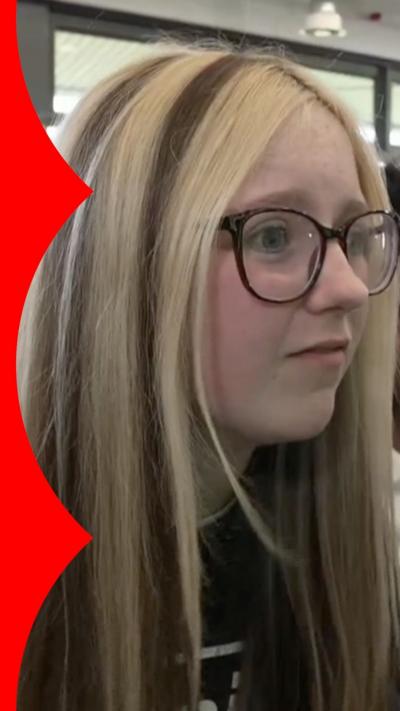 Teenage girl speaking to BBC