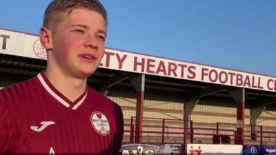 Kelty Hearts midfielder Max Kucheriavyi