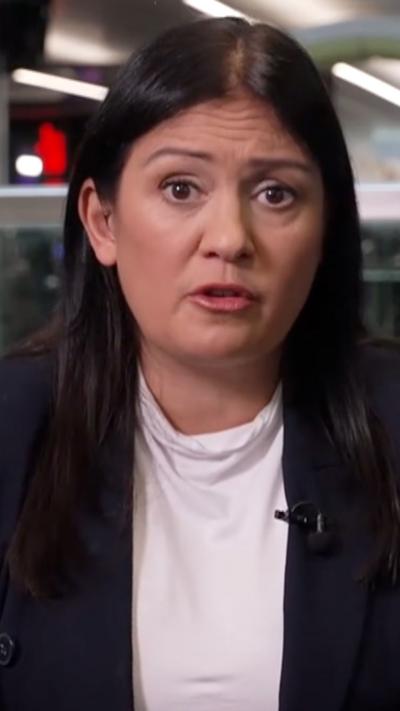 Culture Secretary Lisa Nandy wearing a white top and jacket