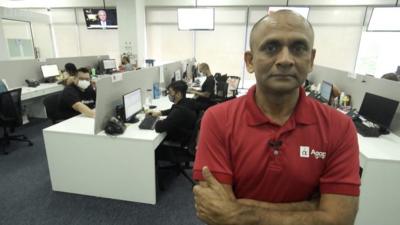 Man standing in office