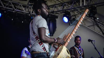 Diabel Cissokho performs on stage