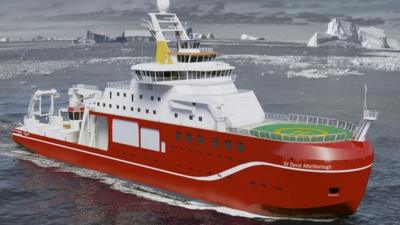 Artist's impression of the new polar research ship