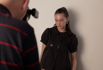 Woman being photographed