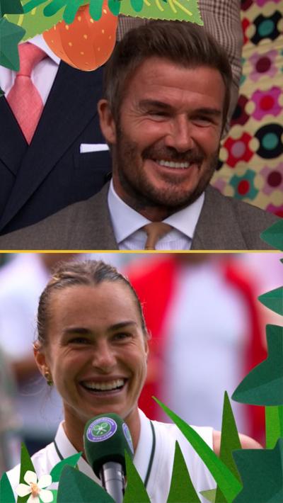David Beckham and Aryna Sabalenka