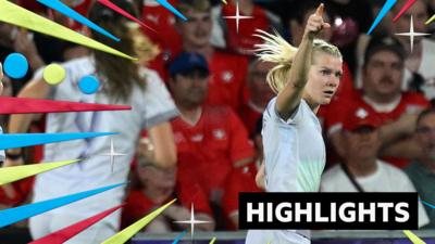 Norway's Ada Hegerberg celebrates her goal against Switzerland
