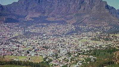 A view of Table Mountain and Cape Town.