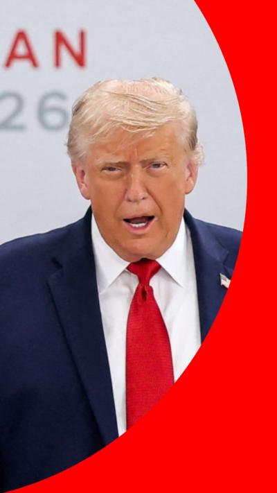 Trump speaking during G7 conference