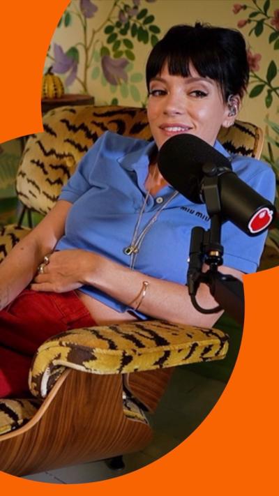 Image of Lily Allen speaking in Miss Me podcast