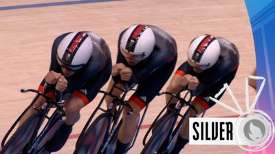 Watch as team GB secure a silver medal in the men's team pursuit against Australia in a dramatic race at the Paris 2024 Olympics.