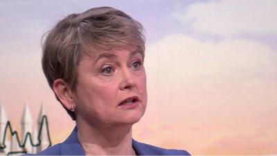 Yvette cooper on Sunday with Laura Kuenssberg