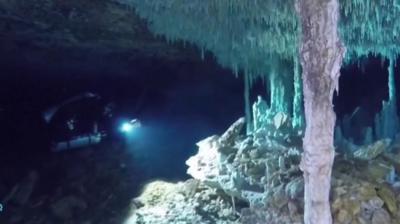 Underwater cave