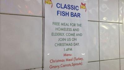 A poster in the Classic Fish Bar