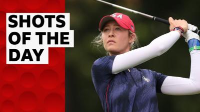 Nelly Korda hits a golf shot