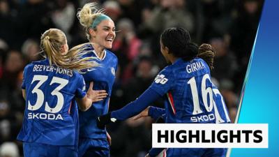 Chelsea players celebrate their goal