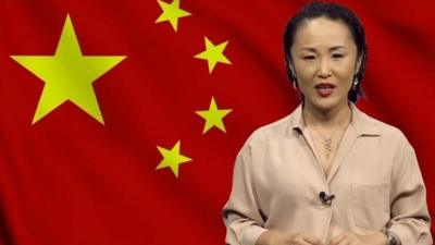 Mariko Oi on Chinese flag.