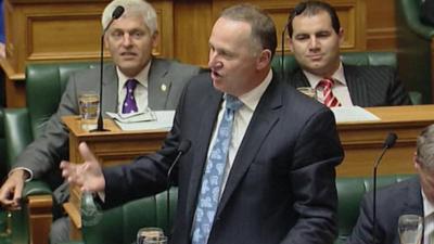 John Key in parliament