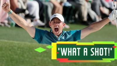 Magnificent McIlroy holes from bunker on 18th for 64