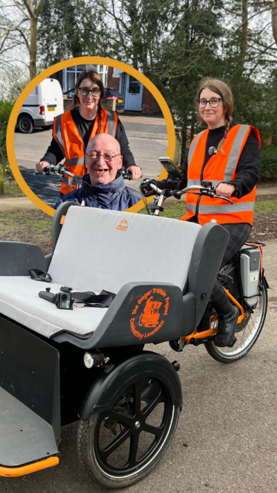 Emma Hayward volunteers for the Ginger Trishaw Project