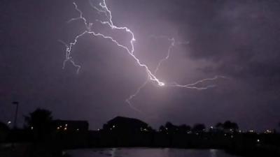 Lightning over Port Talbot