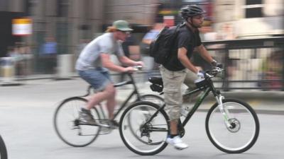 Cyclists in London