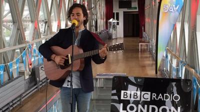 Jack Savoretti on Tower Bridge