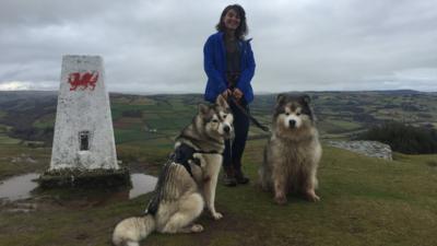 Tracy Purnell with her dogs Asher and Marley