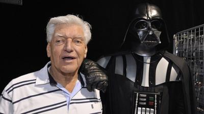 Dave Prowse and Darth Vader