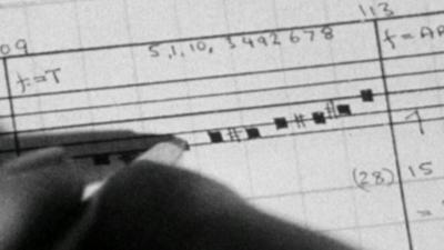 Musical notes being written down on a page