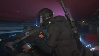 French police on training exercise