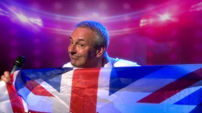 Kevin Maguire with UK flag