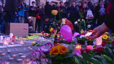 Vigil for victims in Brussels