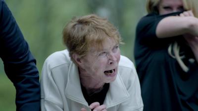 Celia Imrie screaming