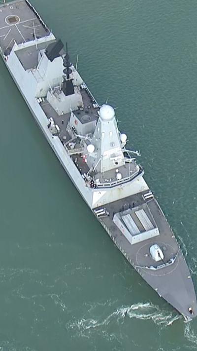 HMS Dragon, a British Type 45 Destroyer, is leaving her home base of Portsmouth headed to the Eastern Mediterranean.
