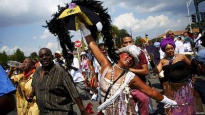 Traditional New Orleans parades are part of the anniversary