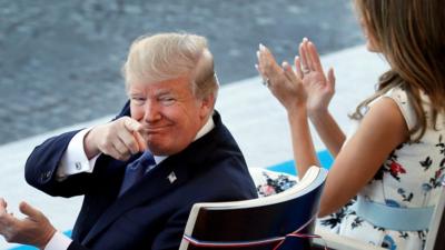 President Trump and First Lady Melania, 14 Jul 17