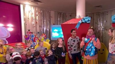 Mr Tumble surprises children at Adler Hey Children's hospitals