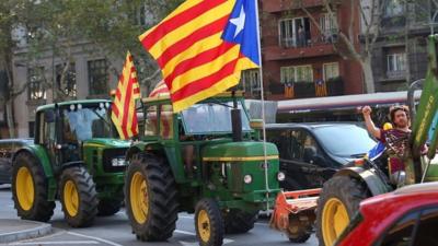 Tractors in Barcelona