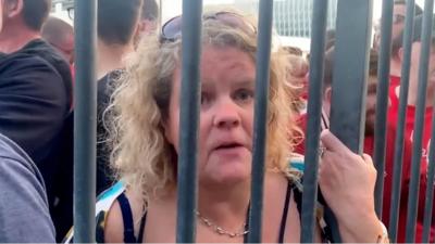 Woman behind bars