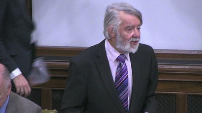 Paul Flynn speaking at the Commons debate