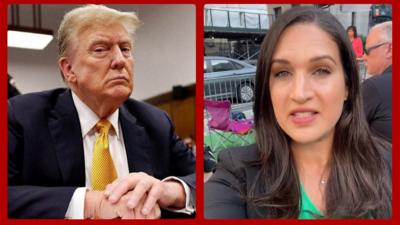 Donald Trump in a New York court / BBC's Nada Tawfik