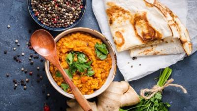 Chapatti and lentils