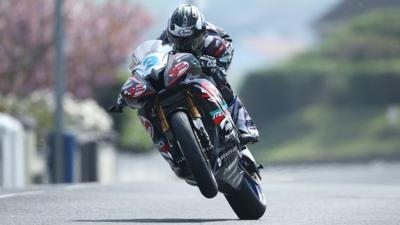 Michael Dunlop in action at NW200 Tuesday practice